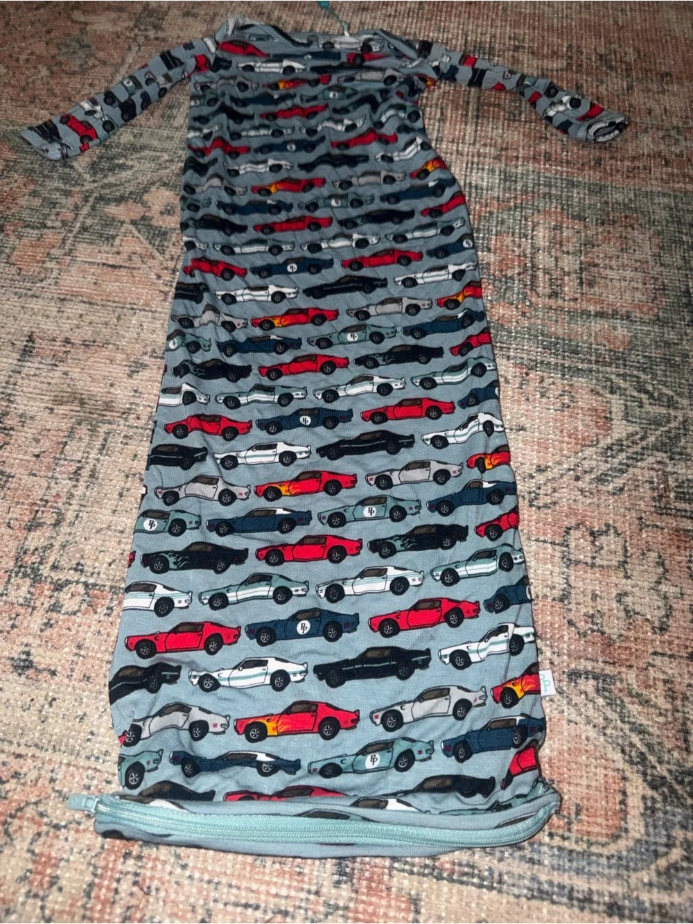 Posh Peanut - Miles - Zippered Gown- Cars 0-3 Months